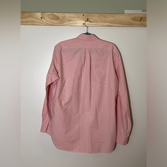 Ralph Lauren Button Down Long Sleeve Pink Pony Logo Men Size Medium Preppy - Picture 8 of 8